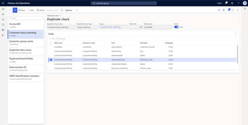 DQS Fuzzy Duplicate Check in D365