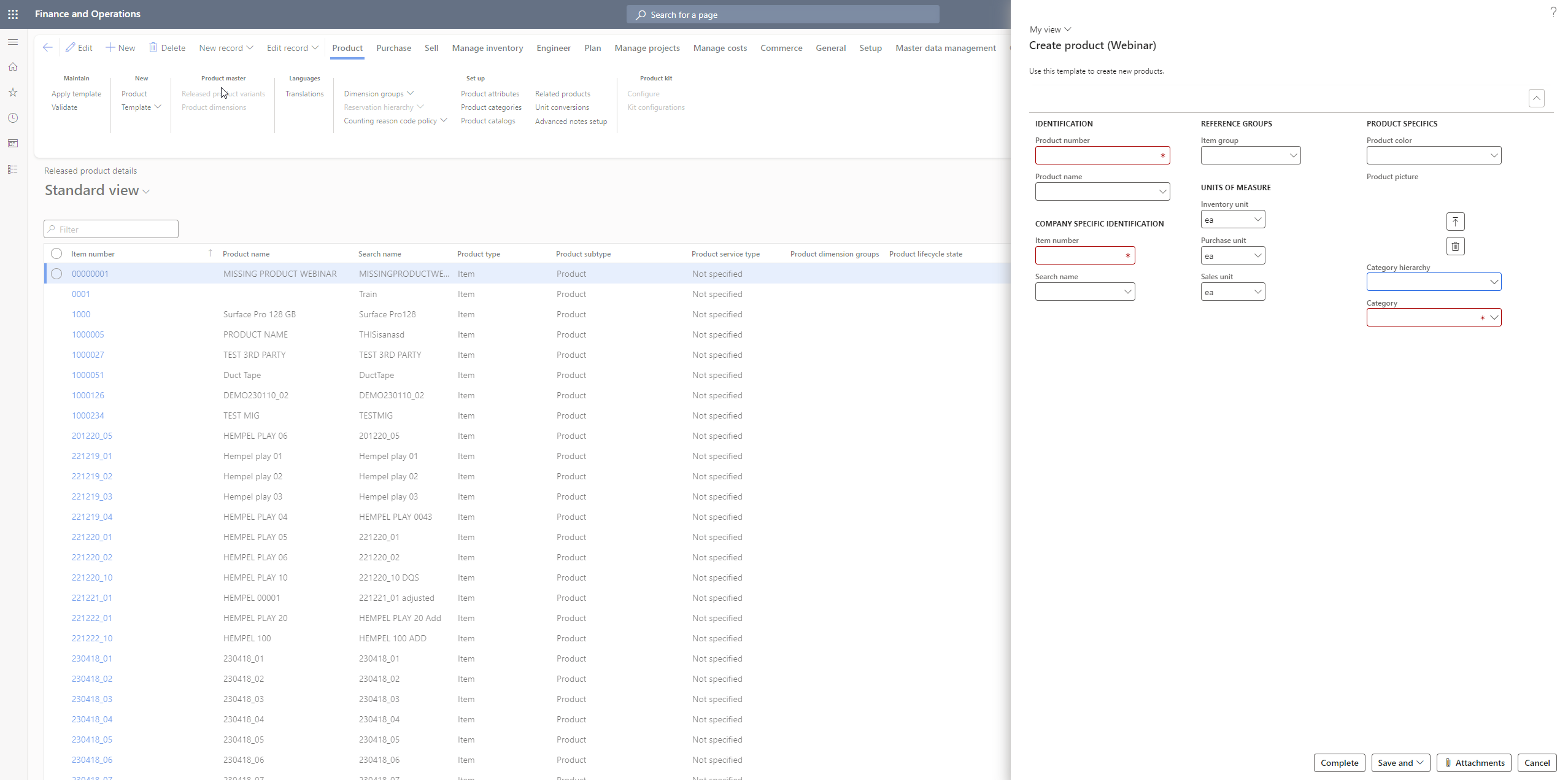 Data entry workflow step 1