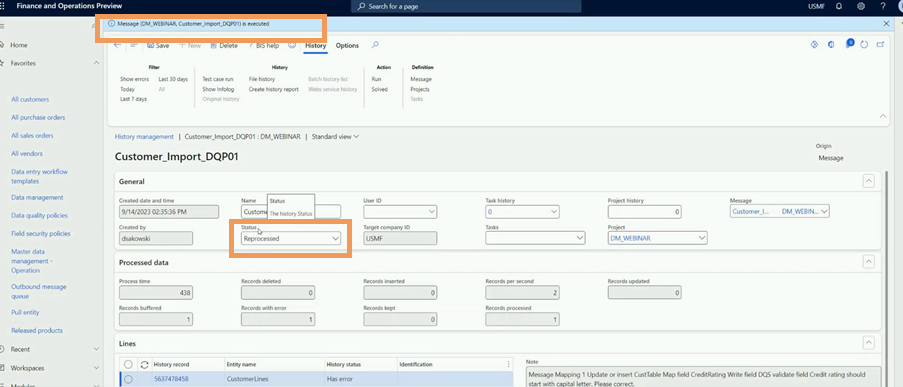 Data import without errors