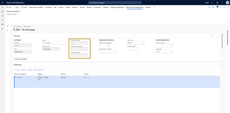 Fields locked in master data record in D365 using MDM Studio