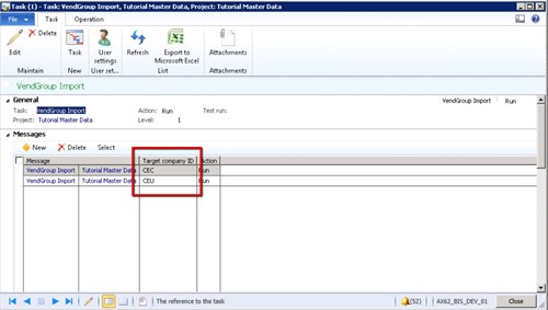 ERP integration 3: Run a project with company-specific tasks