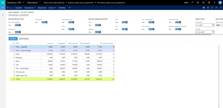 Service agreements invoice control Service agreements invoice control