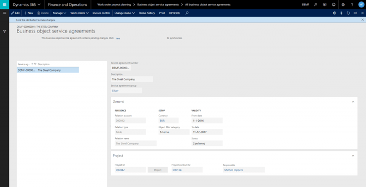 Business Object Service agreements Business Object Service agreements