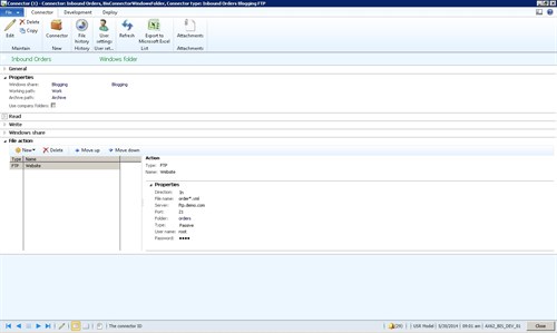 How inbound file action works in Connectivity Studio