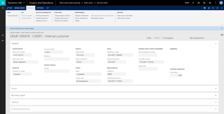 internal customer spare parts management