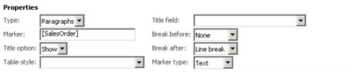 How to show sales order as a paragraph using Connectivity Studio