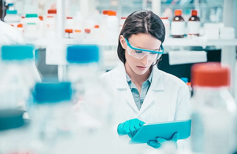 A scientist working in a laboratory