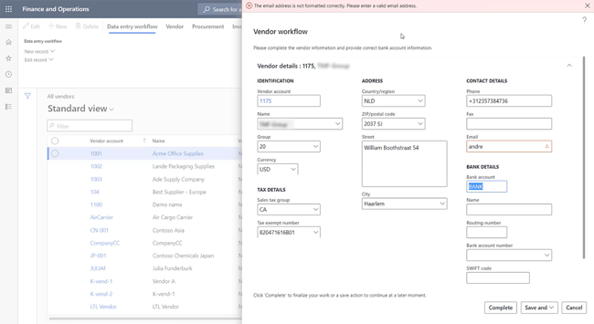 Data quality validations in D365