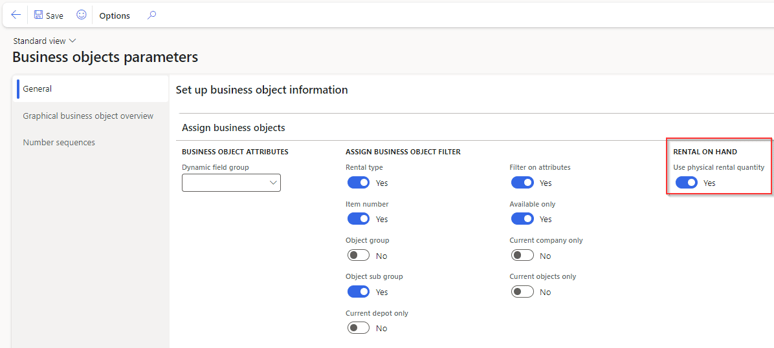 Physical Rental Quantity in DynaRent for Dynamics 365- Parameters setup