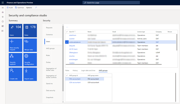 use security groups to define the access permissions for users